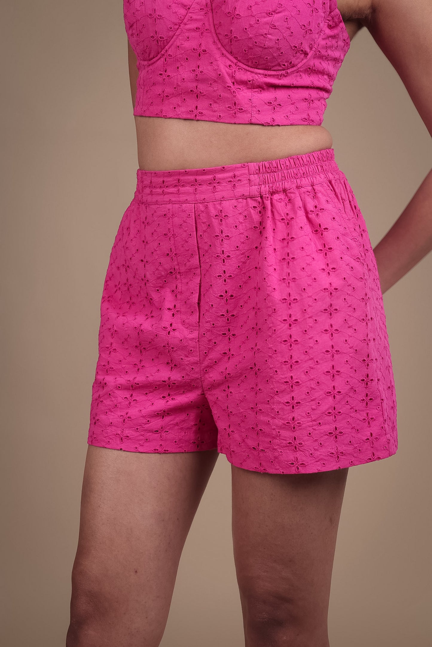 Pink Vale Shorts with Belt