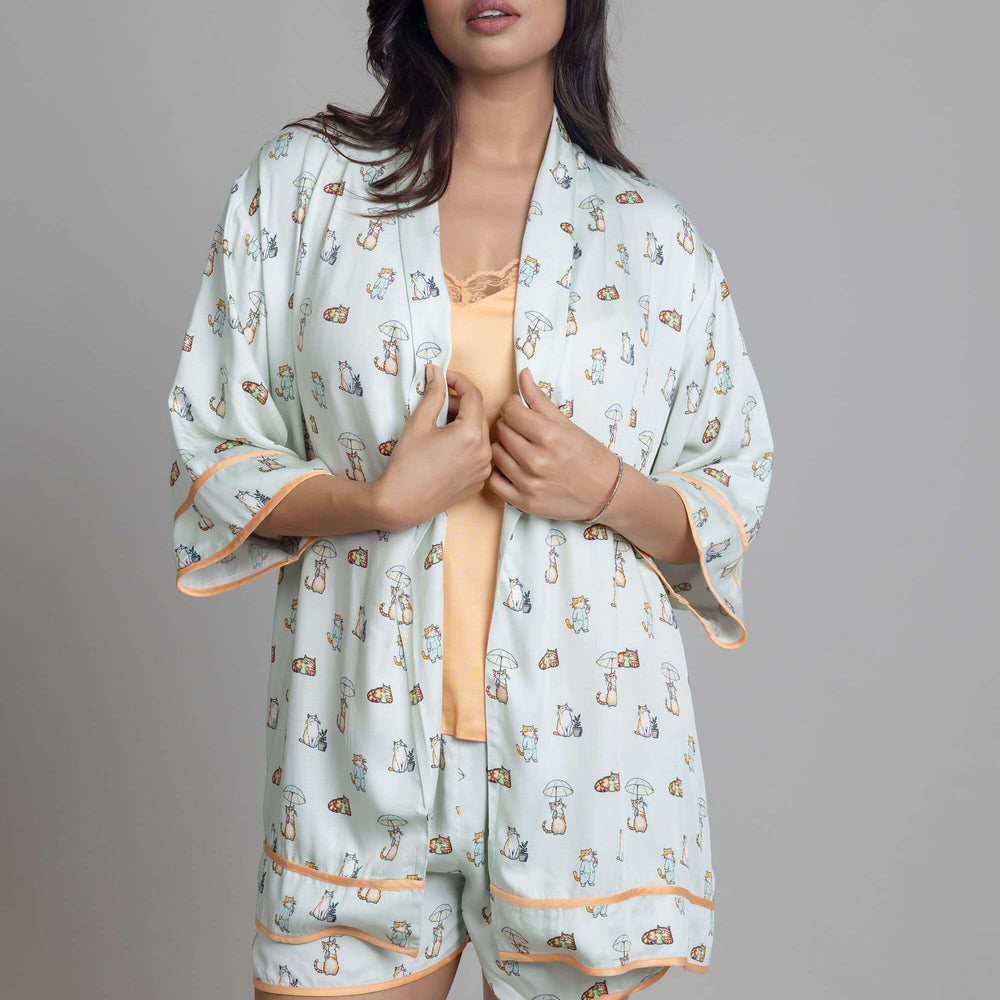 Whiskers Robe & Shorts Set