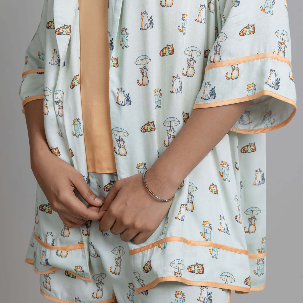 Whiskers Robe & Shorts Set