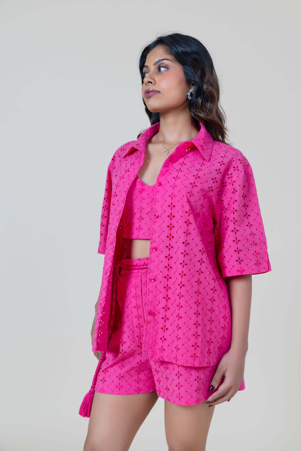 Pink Vale Shorts with Belt