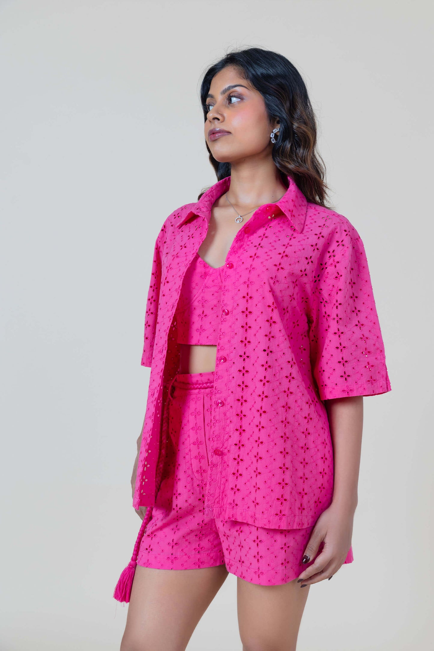 Pink Vale Shorts with Belt