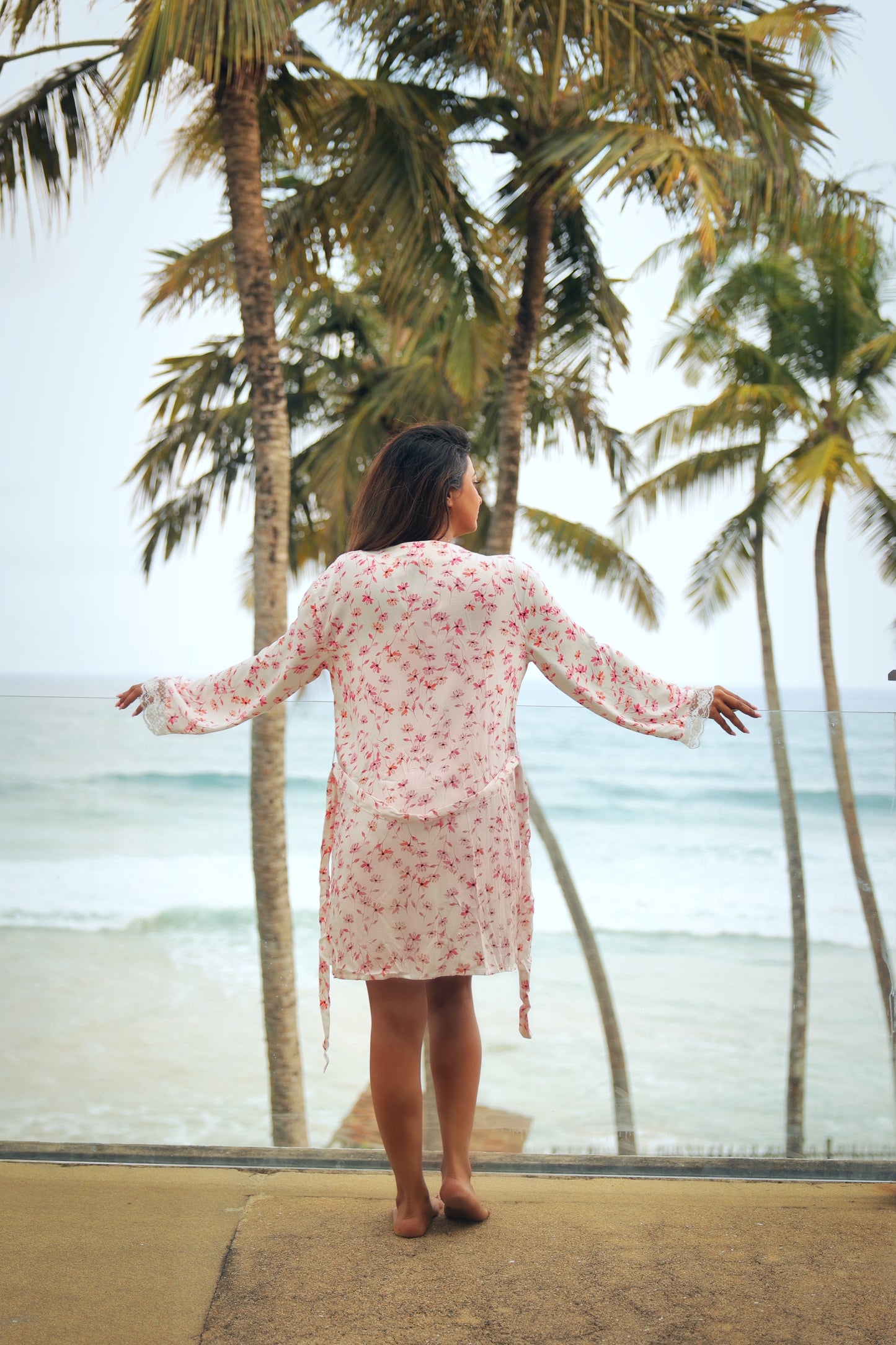 Sleep Wear Robe in Viscose Modal Fabric