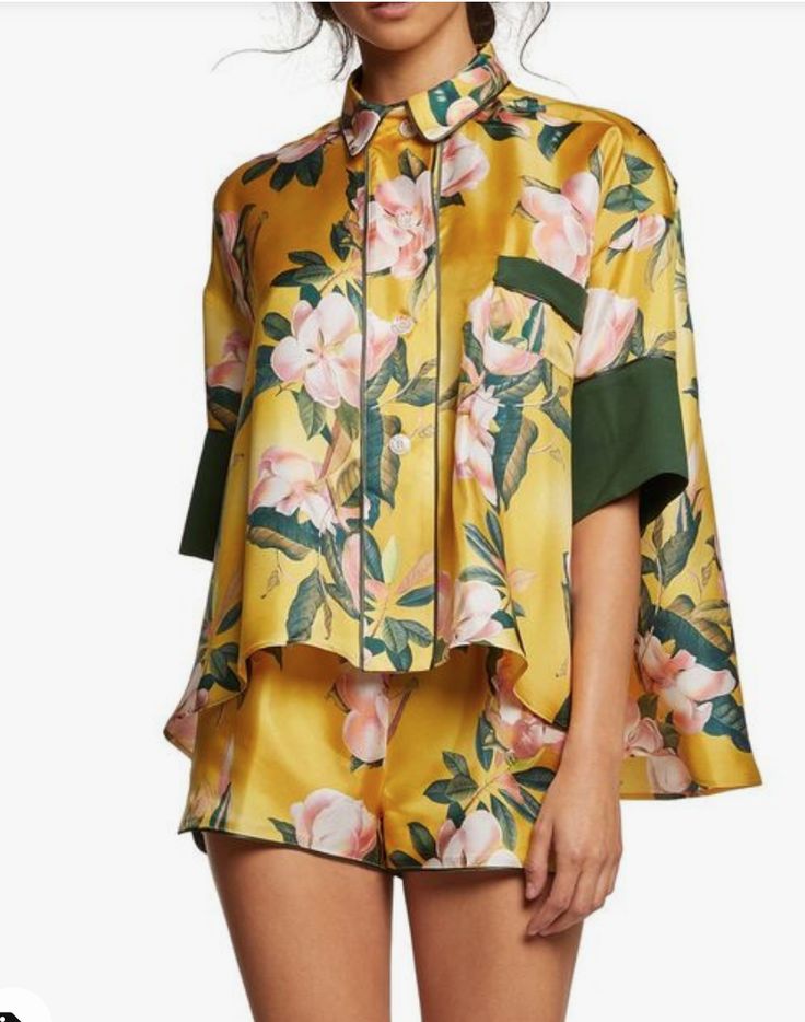 Night Wear Shirt in Printed Viscose Modal